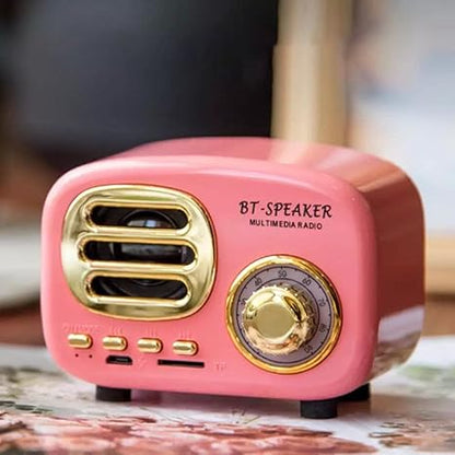Compact Retro Wireless Speaker (Assorted Colour)
