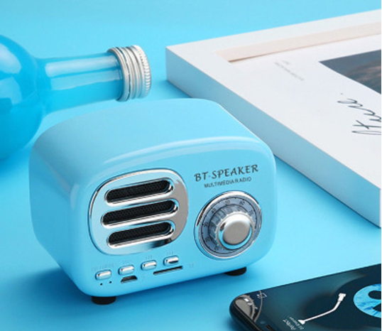 Compact Retro Wireless Speaker (Assorted Colour)