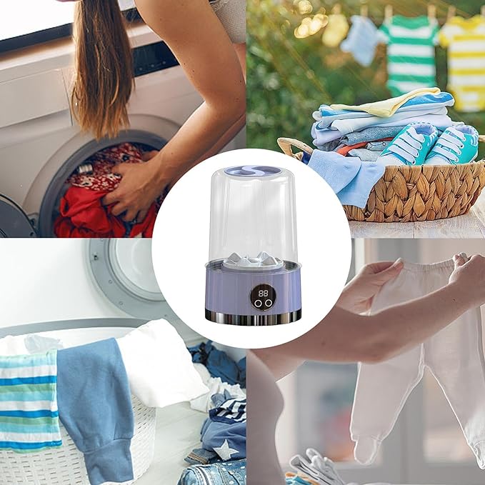 Wireless Charging Mini Washing Machine (Assorted color)