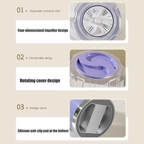 Wireless Charging Mini Washing Machine (Assorted color)